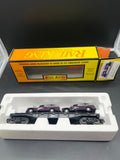 MTH 30-76002 MTHRRC-2001 Flat car with Ertl '51 Panel Vans O Scale USED AS IS