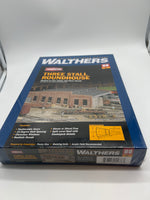 Walthers 933-3041 three-stall roundhouse building kit HO scale  NEW