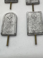 Set of 6 Gravestones Metal Detailed G SCALE Like New No Box