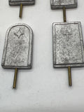 Set of 6 Gravestones Metal Detailed G SCALE Like New No Box