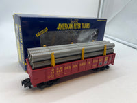Lionel American Flyer AF 6-48541 Delaware & Hudson Gondola with Pipe Load S SCALE Like New