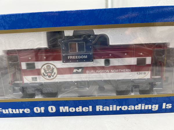 Atlas 6615 BN Burlington Northern Freedom Ext Vision Caboose #12618 3-Rail O SCALE NEW