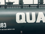 MTH Premier 20-96232 Quaker State 20K Gallon 4-Compartment Tank Car No. 183. O SCALE Used AS IS  Broken piece