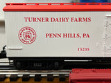 Brady's Train Outlet Custom Run Lionel 2426950 Turner Dairy Milk Car #15235  2 sided O scale Limited