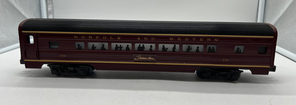 Lionel 6-9564 Norfolk & Western painted aluminum passenger car O SCALE Used Excellent Damaged Box
