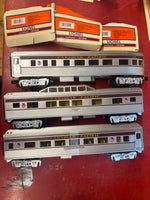 Lionel Canadian Pacific Passenger Car 3-pack 6-35253 6-35254 6-35255 Coach, Vista Dome, Observation O Scale Exposed to Water AS IS