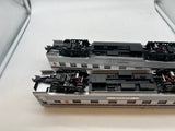 K-Line k-4618a Canadian Pacific CP Aluminum Passenger cars 15" 2 pack w/ streamlighting O SCALE Like New