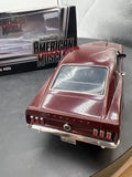 Auto World 1/18 scale - AMM1006/06 1969 Ford Mustang Boss 429 - maroon 1/18 SCALE Like New