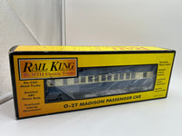 MTH Railking 30-6259 Jersey Central O-27 Madison Coach Car #BOROSON. O SCALE Like New