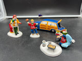 Department 56 56.55019 Before the Big Game Set of 4 Figures Used Excellent BROKEN FIGURE AS IS