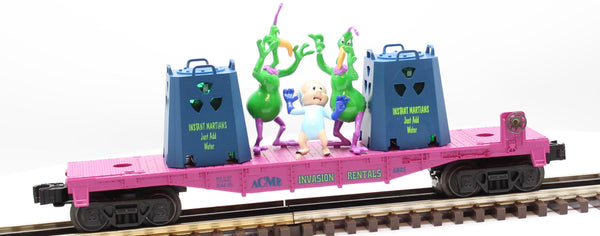 Lionel Porky Pig And 2 Instant Martians Flat Car Blinking Load 6-16754 O SCALE Like New
