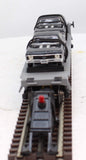 MTH Railking 30-7661 Auto Transport RailKing Flat Car w/Ertlr 1970 Nova O SCALE Like New