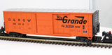 MTH Premier 20-93049 Denver & Rio Grande 50 Waffle Side Box Car O SCALE Like New