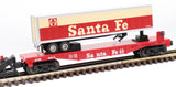 MTH Railking 30-76494 Santa Fe RailKing Flat Car w/40' Trailer O SCALE Used Excellent