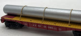 Lionel C-91025 ATSF Flatcar with created pipe load O SCALE Used No Box