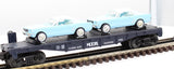 MTH Railking 30-7617 Auto Transport w/Mustangs Flat Car #1964 O SCALE Like New