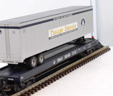 MTH 20-98115 BALTIMORE & OHIO Flatcar w/ 48' Trailer Premier O Scale Like New