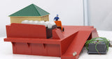 American Flyer 4-2300 operating Automatic Oil Drum Loader S SCALE Used Damaged Box as is complete