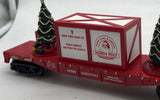 MTH Railking 30-76672 Christmas RailKing Flat Car w/Lighted Christmas Trees O SCALE Used Excellent