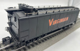 MTH Premier 20-3126 CUSTOM "VIRGINIAN" Orange Graffiti Aux Water Tender  die cast  O SCALE AS IS  WEATHERED AS IS Used Excellent