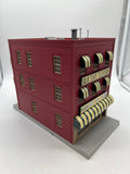 MTH Railking 30-90272 Solid State Televisions 3-Story City Building w/Fire Escape & Blinking Sign O SCALE NEW