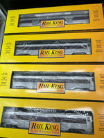 MTH 30-67691, 30-67692, 30-67693, 30-67694 MTHRRC MTH ELECTRIC TRAINS RailKing 60' Streamlined Passenger Car Set (Set of 4) O Scale NEW