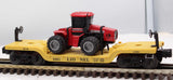 Lionel 6-16957 Depressed-Center Flatcar with ERTL Case 4WD Loader O Scale Used Excellent