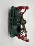 Lionel 6-26893 North Pole Central Christmas flat car w handcar O SCALE Used  Broken piece As is