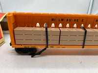 Lionel 6-16397 Milwaukee Road center I-beam flatcar with wood O scale NEW