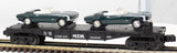 MTH Railking 30-7670 MTH Transport Flat Car w/'67 Camaros #1967 O SCALE Like New