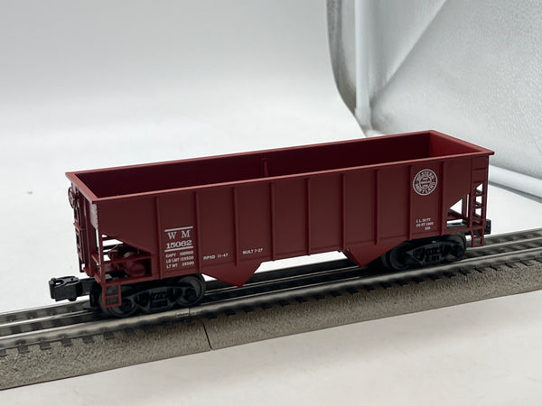 Weaver u1173ld Western Maryland WM 2 Bay ribbed hopper O SCALE Like New