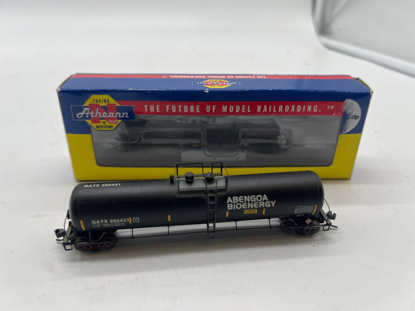 Athearn Abengoa bioenergy tank car N SCALE Used Excellent Damaged Box