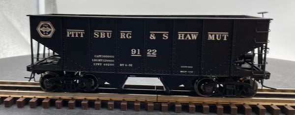 Atlas 9455-3 Pittsburgh & Shawmut 55 ton 2 bay hopper car O SCALE Like New