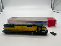 Atlas 49005 CHICAGO & NORTH WESTERN SD60 Locomotive Green/Yellow DCC READY  N Scale Like New