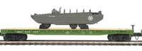 MTH Premier 20-92215C Flat Car w/GMC DUKW 353 military vehicle  O SCALE NEW