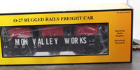 MTH 30-4159B RAILKING Mon Valley Works Gondola with (3) LCL Containers O SCALE Like New
