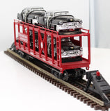 MTH Railking 30-7659 TTOS Auto Carrier Flat Car Featuring (4) 1952 Cadillacs O SCALE Like New