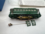 New Jersey Custom Brass NJCB  TO-404 Metropolitan Street Railway Single Truck Trolley closed trolley painted green./ white HO SCALE Like New