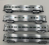 Lionel 6-29144 SANTA FE El Capitan 18" Aluminum Passenger Car 4 Pack O Scale Like New