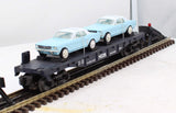 MTH 30-7617 Auto Transport w/Mustangs RailKing O Scale Like New
