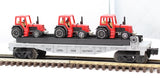 Lionel 6-16907 FLATCAR WITH 3 FARM TRACTORS O SCALE Used