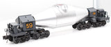 Atlas 3007113-4 BETHLEHEM STEEL Hot Metal Car Freight Car Silver/Black O Scale Like New