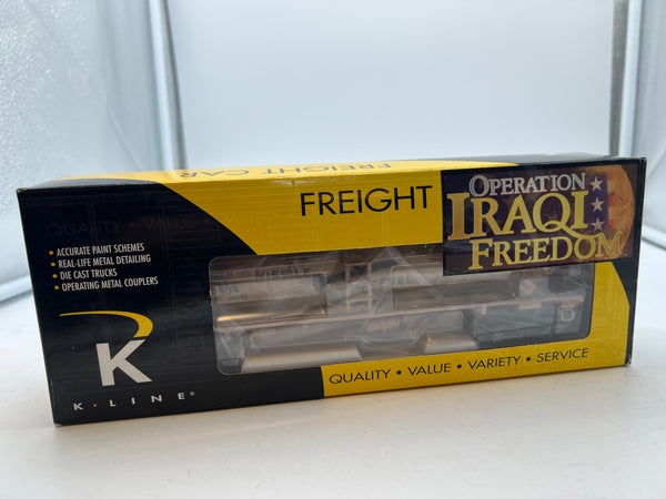 K-Line k635-8017 Operation Iraqi Freedom Missile Fuel Tank Car  O SCALE NEW