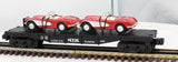 MTH 30-7624 Auto Transport w/1964 Corvettes RailKing O Scale Like New Damaged Box