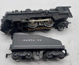 MARX TRAIN 666 1666 Locomotive and tender gray santa fe O SCALE Used Excellent No Boxas is