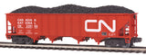 MTH Premier 20-97458 Canadian National CN red 4-Bay Hopper Car O SCALE Used Excellent