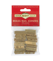 Bachmann 94657 BRASS RAIL JOINERS 24/BAG - BRASS TRACK (LARGE SCALE) NEW