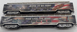 Bachmann HD002 Hawthorne Village Set of 2 Harley Davidson Passenger Cars Born to Be Free / Ride like the Wind HO SCALE Used No Box