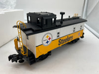 MTH Railking 30-4177C  Pittsburgh Steelers Offset Steel Caboose O SCALE Like New