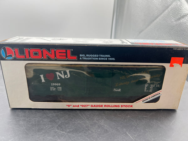 Lionel 6-19909 I love New Jersey boxcar O SCALE NEW